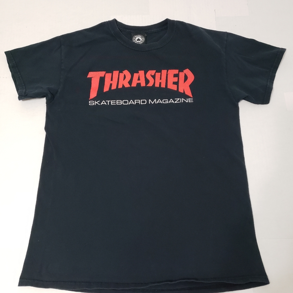Thrasher Skateboard Magazine crewneck t-shirt Men's medium black - Picture 2 of 9